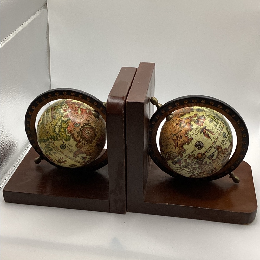 Vintage Globe Bookends
